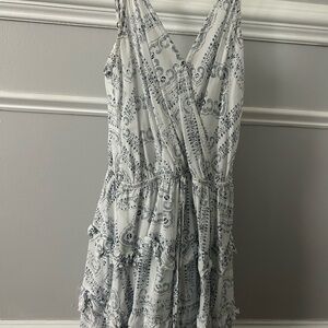 Ocean Drive White and Blue Mini Dress